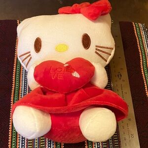 Hello Kitty White and Red Plush with Heart